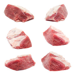 raw meat isolated on white