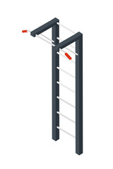 Gym ladder isometric illustration