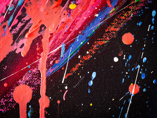 Abstract splashes painting color texture. Colorful abstract art oil paint acrylic color on canvas for background.