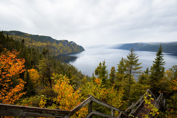 Autumn view of the Sagenay, Quebec, Canada