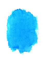 close up of color strokes on white background with clipping path