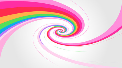 swirl rainbow colors effect on gray background, modren spiral colors rainbow style, wallpaper swirl multi colors, rainbow curve multicolor stripes, colorful spiral pink on gray modern style swirl