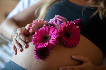 flowers on tummy