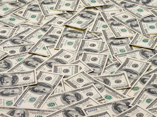 Background of 100 dollar bills
