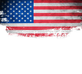 Flag of USA grunge background