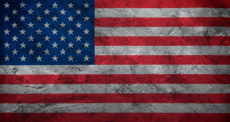 Flag of USA grunge background