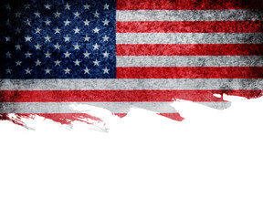 Flag of USA grunge background