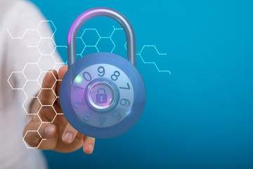 security data code digital in hand