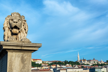 Chain Bridge Lion and Fisherman's Bastion