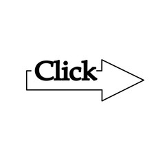 Click icon arrow pointer illustration line