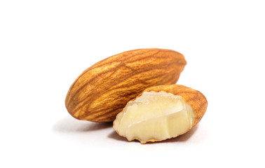 Almond isolated on white background