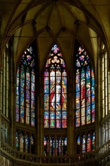 Fototapeta premium Prague - vitrail de la cathédrale Saint Guy