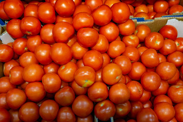loose red ripe tomatoes
