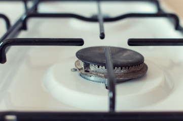 gas burner on the stove