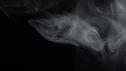 Smoke footage isolated on black background