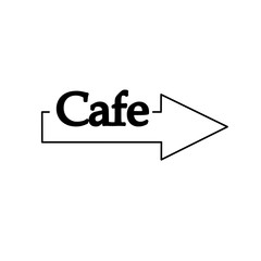 Cafe icon arrow pointer illustration line