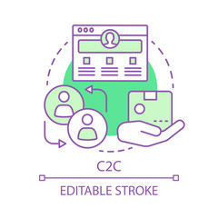 C2C concept icon