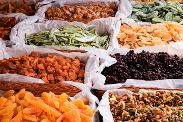 crystallized fruits in a arabic market