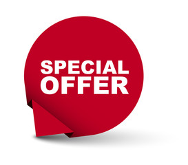 red vector banner special offer