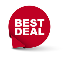 red vector banner best deal
