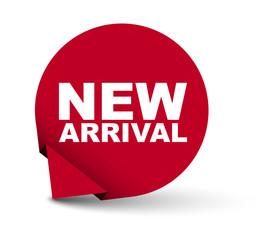 red vector banner new arrival