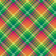 Green and pink triangle seamless pattern