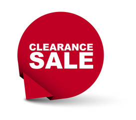 red vector banner clearance sale - obrazy, fototapety, plakaty