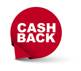 red vector banner cash back