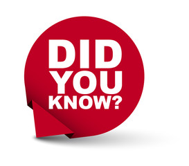 red vector banner did you know