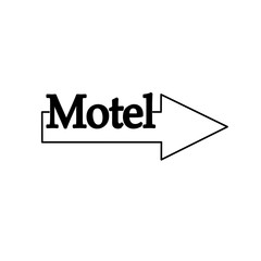 Motel icon arrow pointer illustration line
