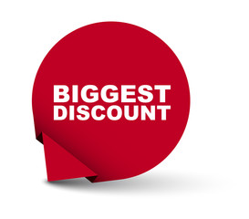 red vector banner biggest discount