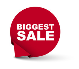 red vector banner biggest sale