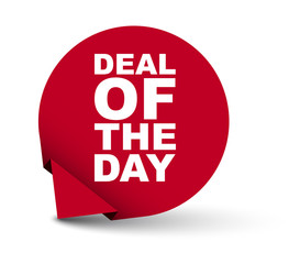 red vector banner deal of the day