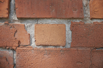 background old brick wall construction
