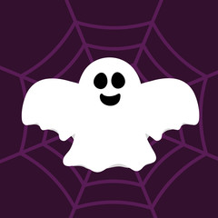 happy scary ghost illustration