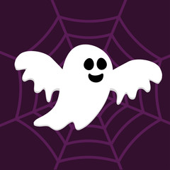 happy scary ghost illustration