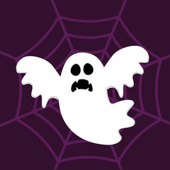 happy scary ghost illustration