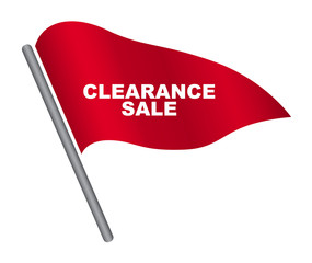 red vector banner clearance sale