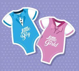 little girl and boy and babies pijamas