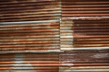 Rusted Corrugated Metal Panels (Texture Background)