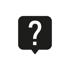 Question mark in bubble icon.  Chat Speech Bubbles. Icon of Communication. Vector.