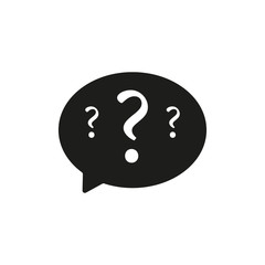 Questions mark in bubble icon. Chat Speech Bubbles. Vector.