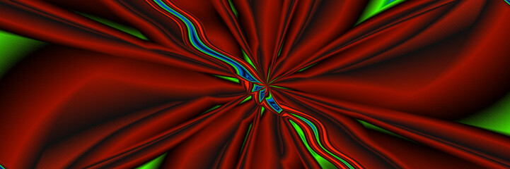 Digital Art, panoramic abstract three-dimensional objects with soft lighting, Germany