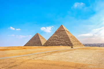 Khafre and Cheops pyramids