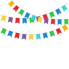 Obraz premium Party flags illustration. Vector. Isolated.