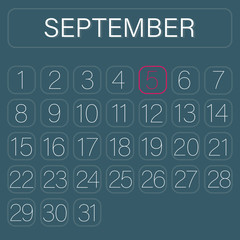 Green Calendar Page September 5
