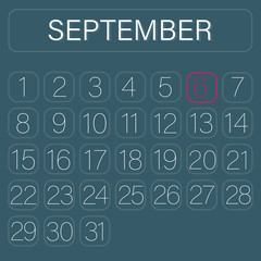 Green Calendar Page September 6