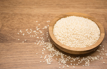 fresh sesame seeds, Sesamum indicum.