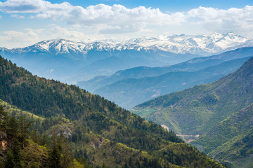 Obraz premium High mountain with snow on the top near Torul, Turkey, Asia