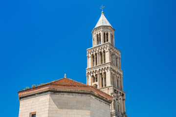 Fototapeta na wymiar Cathedral in Diocletian Palace in Split, Croatia, historic UNESCO world heritage site